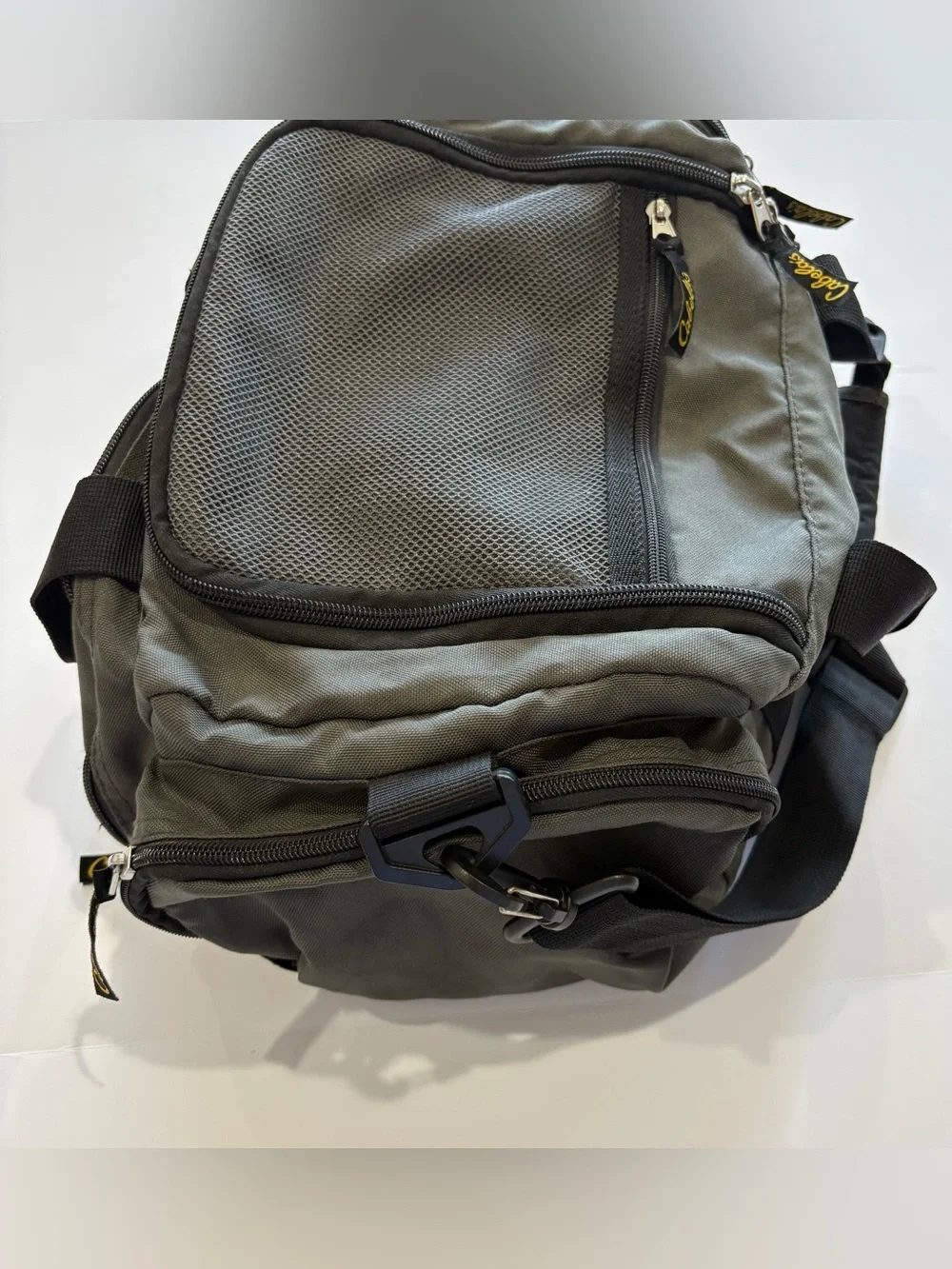 Cabela’s Utility Gear Bag Duffel Travel Fishing Tackle Gray Black 15x10x8